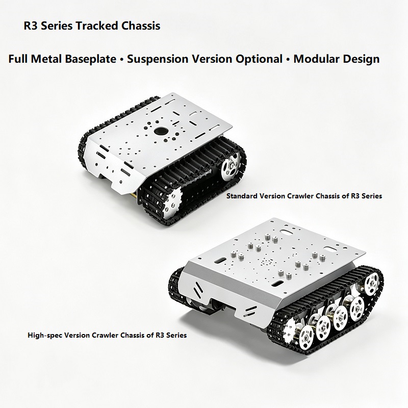 Alle metal tankbæltede robotchassis