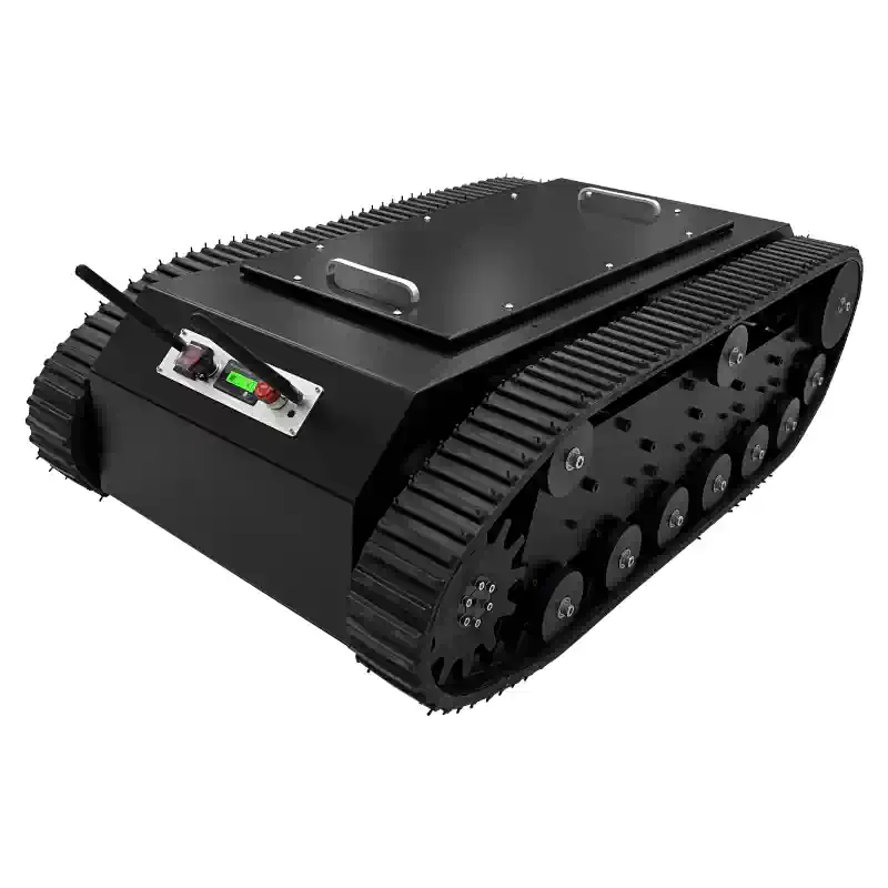 Højlast gummibælte redningsrobotchassis