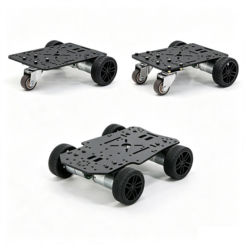 Mini elektrisk hjulhjulet robotchassis 4WD